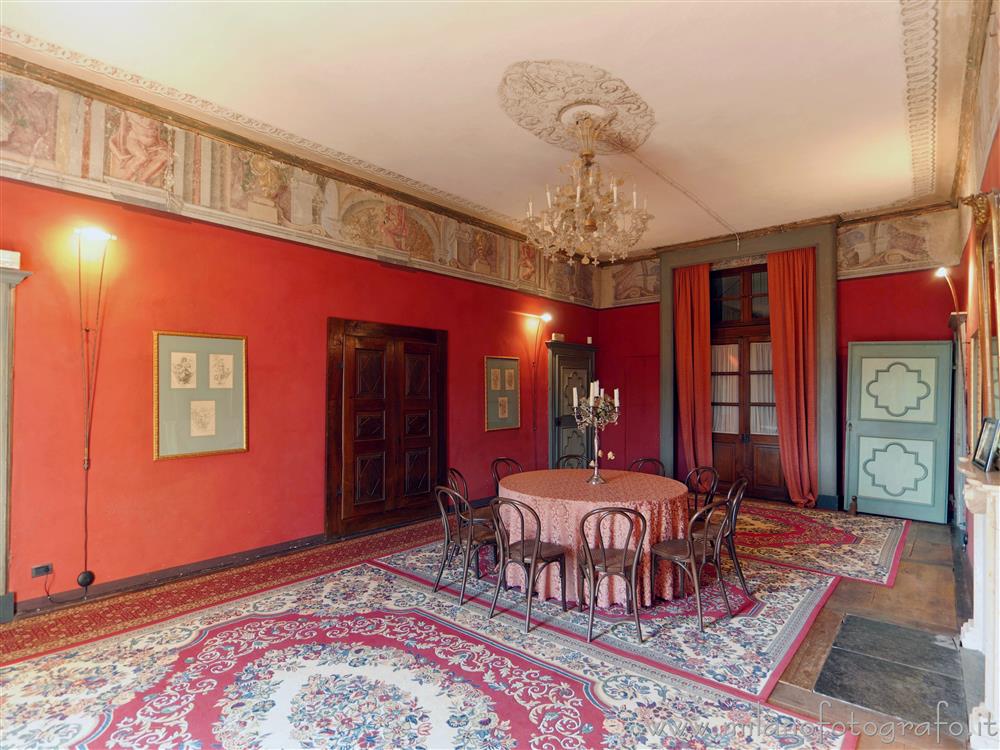 Cossato (Biella, Italy) - Red room of the Castle of Castellengo